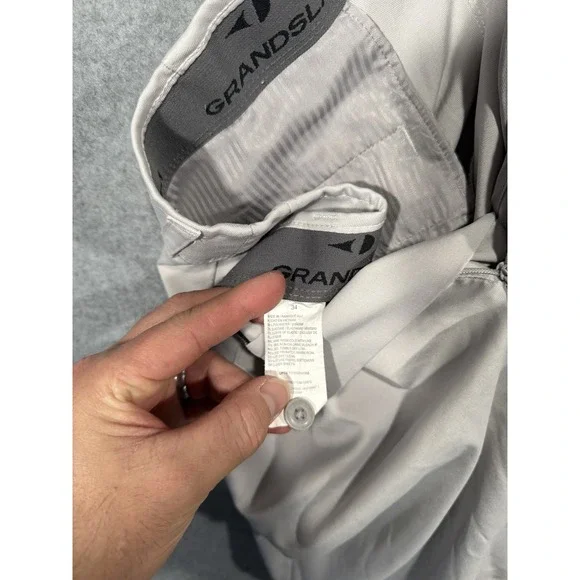 Grand Slam Shorts Mens 34 Gray Golf‎ Chino Casual Lightweight Stretch Preppy - Picture 7 of 10